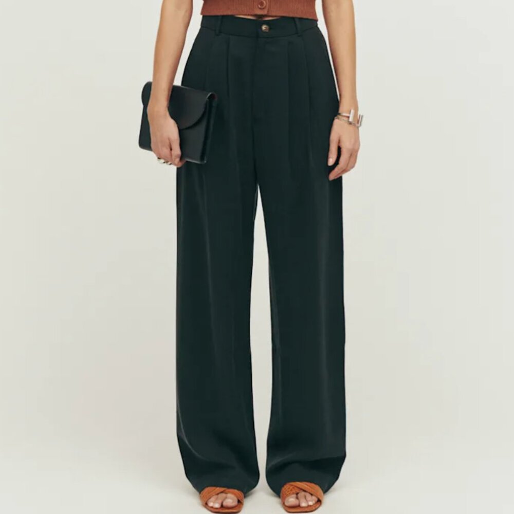 Reformation Mason Pant - black, petite